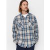 Brixton Vintage Wash Flannel (blue/soft blue/orange) XL, modrá