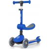 MILLY MALLY Trojkolesová balančná kolobežka-scooter so sedadlom FUZZY pre deti blue
