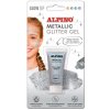 Alpino Glow up trblietavý gél metalická strieborná 14 ml