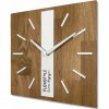 Elegantné drevené hodiny DUB klasik SQ 30cm - biele