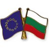 Odznak (pins) 22mm vlajka EÚ + Bulharsko - farebný