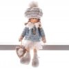 Dekorácia MagicHome Vianoce, Deti, modré, sediace, 22 cm