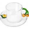 Ichendorf Fruits & Flowers sklenená šálka na čaj žalude/slimák 300 ml