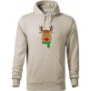 Jeleň so šálom - Mikina pánska Cape s kapucňou - 2XL ( Ľadovo sivá )