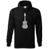 Gitara - názvy hudobných štýlov - Mikina pánska Cape s kapucňou - S ( Čierna )