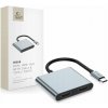 Tech-Protect Adaptér HB08 HUB 4v1 USB-C, USB-A 2.0, 2xHDMI 4K 60Hz, vesmírně šedý