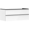 Hansgrohe Xelu Q Umývadlová skrinka, 50x118x55 cm, 2 zásuvky, lesklá biela/matná čierna 54082670-HG