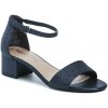 Tamaris 1-28295-42 navy glam dámske sandále na podpätku - EU 36