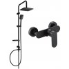 Mexen Sven sprchový set s dažďovou sprchou a sprchovou batériou Milo, čierna matná, 71340262-70