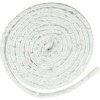 Šnúra sporáková Strend Pro, L-2 m, 6x6 mm, tesniaca šnúra na sklo, na dvierka, na krby, na kachle, upchávka, biela