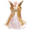 Postavička vianočná anjel L190 zlatý 40cm látkový