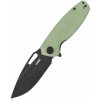 Kubey KU322E Tityus Tan vreckový nôž 8,6 cm, Dark Stonewash, zelená Jade, G10, spona