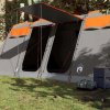 vidaXL Rodinný stan tunelový 10 osôb sivo-oranžový vodeodolný 94621