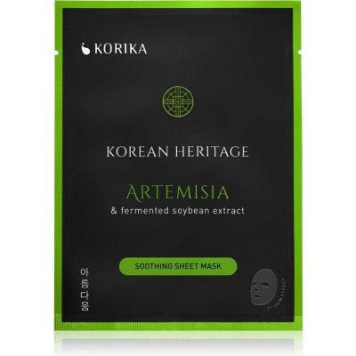 KORIKA Korean Heritage Artemisia & Fermented Soybean Extract Soothing Sheet Mask upokojujúca plátienková maska Artemisia & fermented soybean extract sheet mask