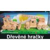 Drevený žeriav a buldozér, hračka