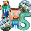 BALÓNY SÚPRAVA BALÓNOV DEKORÁCIE MINECRAFT NA 5. NARODENINY 5 KS