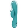 Shots Loveline Inflatable Rabbit Vibrator Peacock Blue nafukovací vibrátor na bod G a klitoris 19 x 3,4–4,5 cm