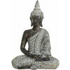 Nefertitis Budha meditujúca thajská soška v šedom šate 33 cm - výška cca 33 cm