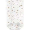 Celofánové sáčky s krížovým dnom Hviezdy zlaté 9,5 x 16 + 4 cm, 100 ks