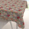 Biante Dekoračný štvorcový obrus PML-092 Hortenzie a ľalie na sivom 60x60 cm