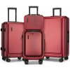 Sada 4 pevných kufrov KONO ABS+PC - 9.6/35.8/61.2/93.38 L - burgundy