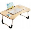 SUPPLIES STL01WZ1 skladací drevený stôl na notebook, tablet - hnedý