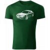 T-ričko Volkswagen Passat B5.5 pánske tričko Farba trička: Tmavozelená, Farba potlače: Biela, Veľkosť: XXL