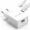 RÝCHLA NABÍJAČKA USB QC 3.0 + USB / USBC KÁBEL PRE SAMSUNG IPHONEA
