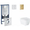 Grohe Rapid SLX Set predstenovej inštalácie, klozetu, dosky SoftClose a tlačidla Skate Cosmopolitan, kefovaný Cool Sunrise SANI11BB4116-GR