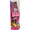 Mattel HJT07 Bábika Barbie Fashionistas s očarujúcim drdolom Zlaté slnečné okuliare Žlté sandále Háčkované šaty Bábika na hranie 15 cm