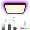 IMMAX NEO LITE TUDO Smart stropné svietidlo s RGB podsvietením 40 × 40 cm, 50 W Tuya WiFi čierne