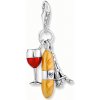THOMAS SABO prívesok charm Red wine glass, Eiffel Tower & baguette 2078-390-7