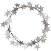 Vianočná dekorácia Star veniec 50 cm strieborná