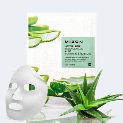 Mizon Joyful Time Essence Mask Aloe plátenná pleťová maska s aloe vera 23g x 1 ks