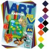 Zložka farebného papiera výkres Art Carton Ris A4 250g 50 ks mix 10 farieb/x5