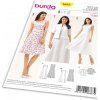 Strih Burda 6687 - Áčkové šaty, ľanové šaty, bolerko