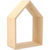 ČistéDrevo Drevená polička domček otvorená - stredná