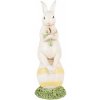 Clayre & Eef Dekorácia králik s tulipánmi sediacimi na vajíčku - 7*7*19 cm - Clayre & Eef