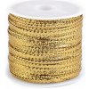 Stuha s lurexom šírka 3 mm vianočná - 1 ks 2 zlatá svetlá
