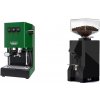 Gaggia Classic E24 BC, green + Eureka Mignon Silenzio 55, BL black