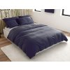Textilomanie Hotelové obliečky z mikrovlákna JASMINE PURE tmavomodré prúžok 2 cm 70x90 140x200