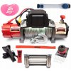 ELEKTRICKÝ NAVIJAK 13000 12V 6 TON SADA 4 PÁSY 3 BODY HEBEL S DRŽIAKOM