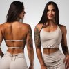 Deni x NEBBIA športový tank top 309 cream