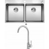 Blanco ANDANO 400/400-IF/A nerez hodvábny lesk s excentrom PushControl 525249 + Deante LIMA BBM F62M nerezová oceľ
