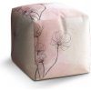 Sablio Taburet Cube Ružový akvarel: 40x40x40 cm