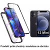 Luxria Double Glass Magnetic - Čierne presklené magnetické púzdro pre iPhone iPhone: 12 Mini