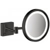 Hansgrohe AddStoris - Kozmetické nástenné zrkadlo s LED osvetlením, matná čierna 41790670