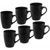 Sada hrnčekov na kávu a čaj z porcelánu 6 ks 340 ml čierna