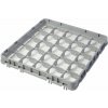 Cambro Nadstavec koša half drop 500x500 mm sivý, model E2, Cambro, počet priehradok: 25 (5x5), rozmer priehradky: 89x89 mm, Svetlosivá, 499x499x(H)51mm