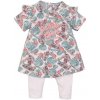 DIRKJE Set 2dielny šaty 74 White+Tropical Multicolor